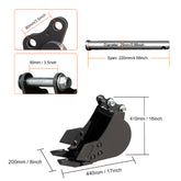 8 inch mini excavator toothed bucket size